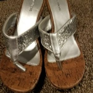 Sparkly silver heel